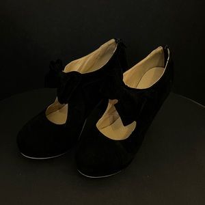 High Heel Stiletto Bowknot Women Platform Pumps Sandal Suede Mary Jane Shoes